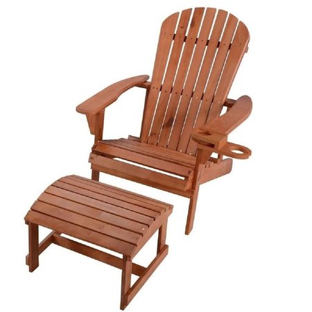 W UNLIMITED Earth Collection Adirondack Chair with Phone & Cup Holder, Walnut SW2101WN-CHOT